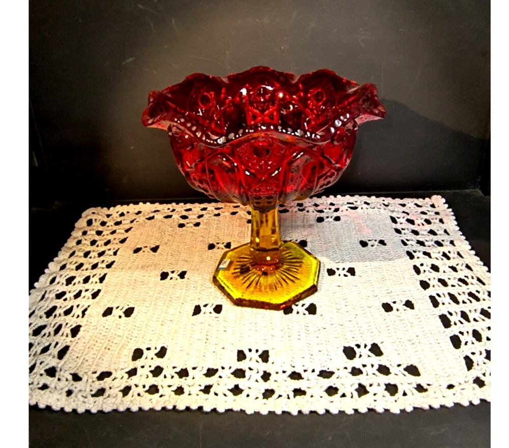 1612.  Rectangular Crochet Doily 10 x 16